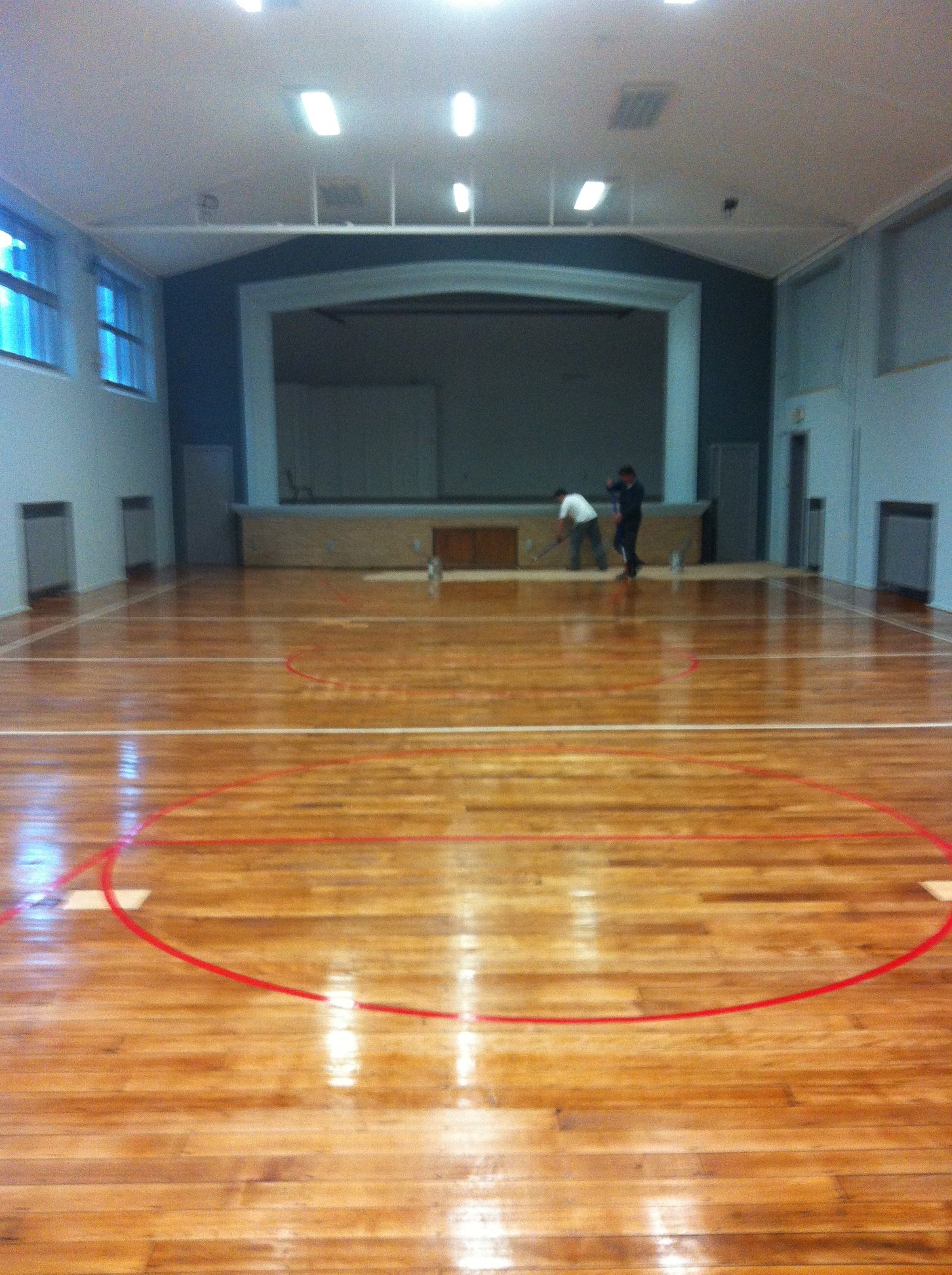 rénovation parquet salle de sport